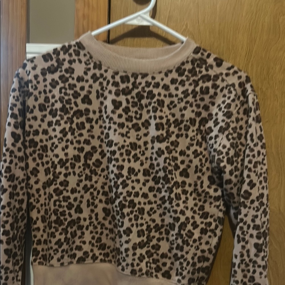 Wonder Nation Kids Leopard Print Sweater - Brown and Tan
